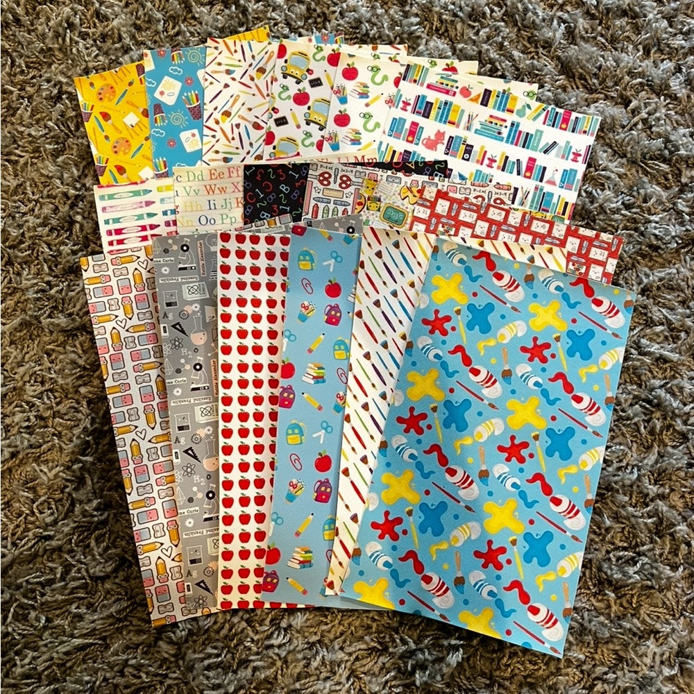 Colorful Patterned Faux Leather Set